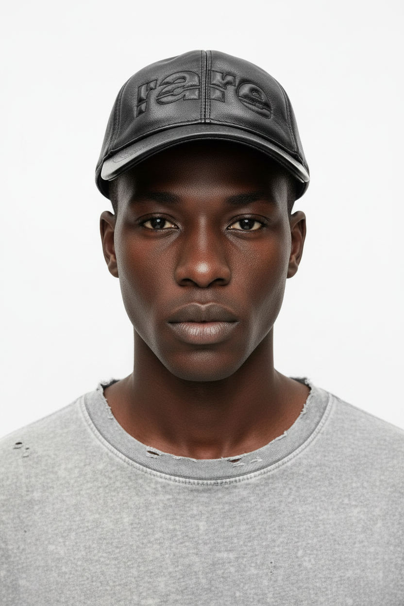Rare 3D Embroidered Leather Cap